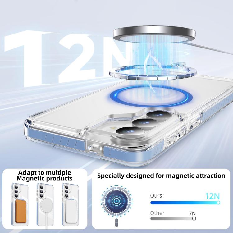 For Samsung Galaxy S26 5G Crystal Shield Clear Magnetic Acrylic Hybrid TPU Phone Case