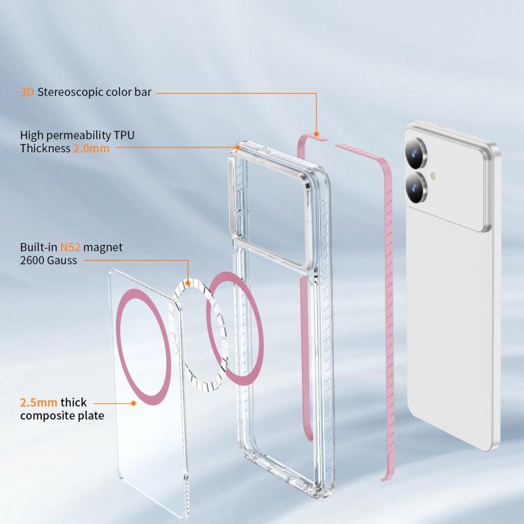 For Samsung Galaxy S26 Edge 5G Crystal Shield Clear Magnetic Acrylic Hybrid TPU Phone Case