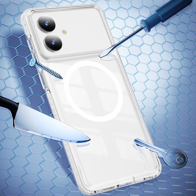 For Samsung Galaxy S26 Edge 5G Crystal Shield Clear Magnetic Acrylic Hybrid TPU Phone Case