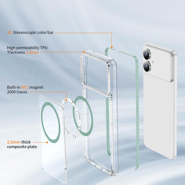 For Samsung Galaxy S26 Edge 5G Crystal Shield Clear Magnetic Acrylic Hybrid TPU Phone Case
