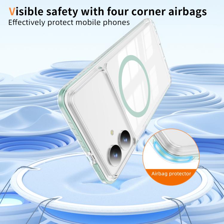 For Samsung Galaxy S26 Edge 5G Crystal Shield Clear Magnetic Acrylic Hybrid TPU Phone Case