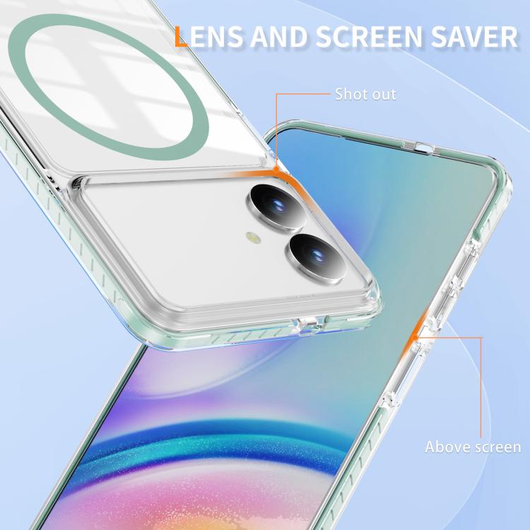 For Samsung Galaxy S26 Edge 5G Crystal Shield Clear Magnetic Acrylic Hybrid TPU Phone Case
