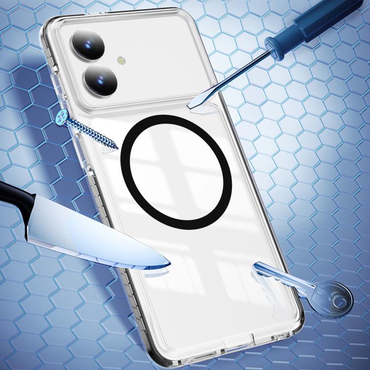 For Samsung Galaxy S26 Edge 5G Crystal Shield Clear Magnetic Acrylic Hybrid TPU Phone Case