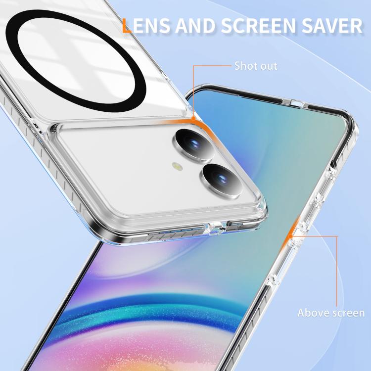 For Samsung Galaxy S26 Edge 5G Crystal Shield Clear Magnetic Acrylic Hybrid TPU Phone Case