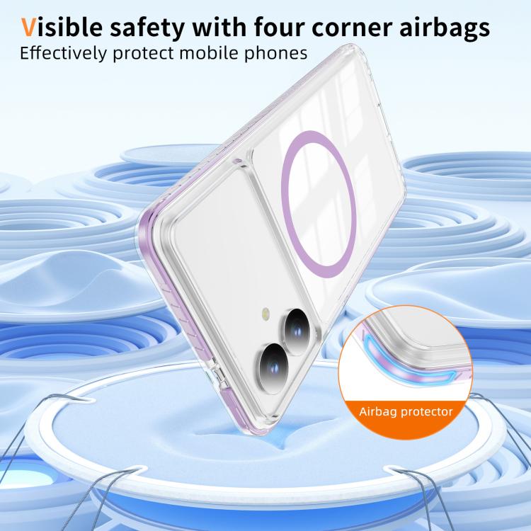 For Samsung Galaxy S26 Edge 5G Crystal Shield Clear Magnetic Acrylic Hybrid TPU Phone Case