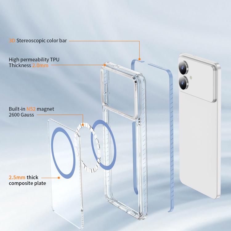 For Samsung Galaxy S26 Edge 5G Crystal Shield Clear Magnetic Acrylic Hybrid TPU Phone Case