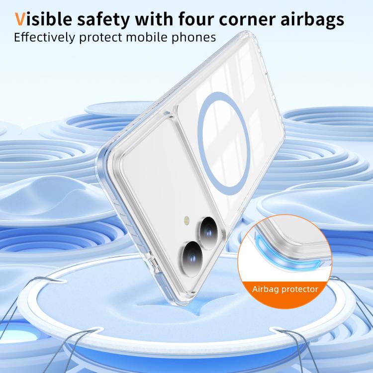 For Samsung Galaxy S26 Edge 5G Crystal Shield Clear Magnetic Acrylic Hybrid TPU Phone Case