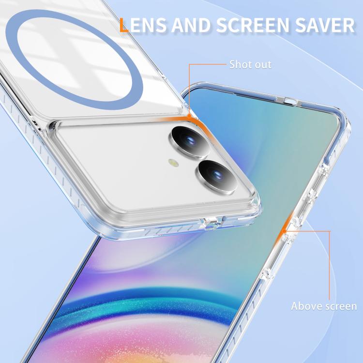 For Samsung Galaxy S26 Edge 5G Crystal Shield Clear Magnetic Acrylic Hybrid TPU Phone Case