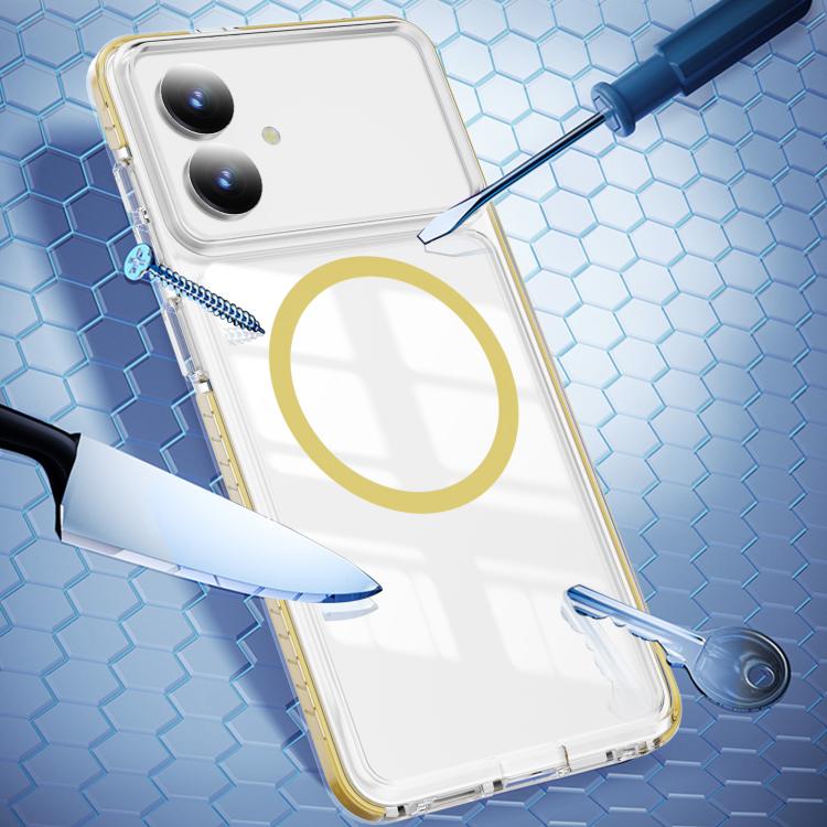 For Samsung Galaxy S26 Edge 5G Crystal Shield Clear Magnetic Acrylic Hybrid TPU Phone Case