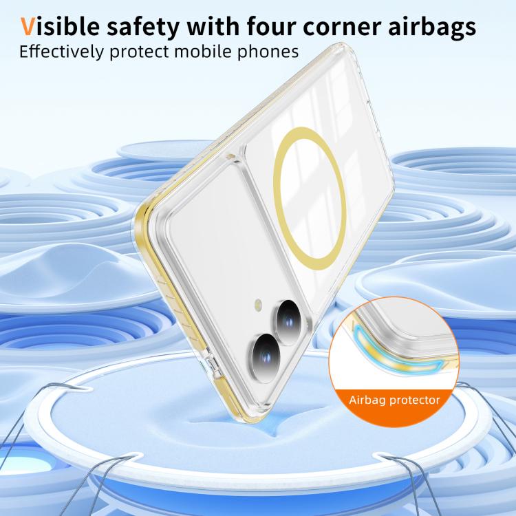 For Samsung Galaxy S26 Edge 5G Crystal Shield Clear Magnetic Acrylic Hybrid TPU Phone Case