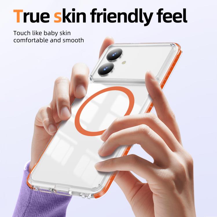 For Samsung Galaxy S26 Edge 5G Crystal Shield Clear Magnetic Acrylic Hybrid TPU Phone Case