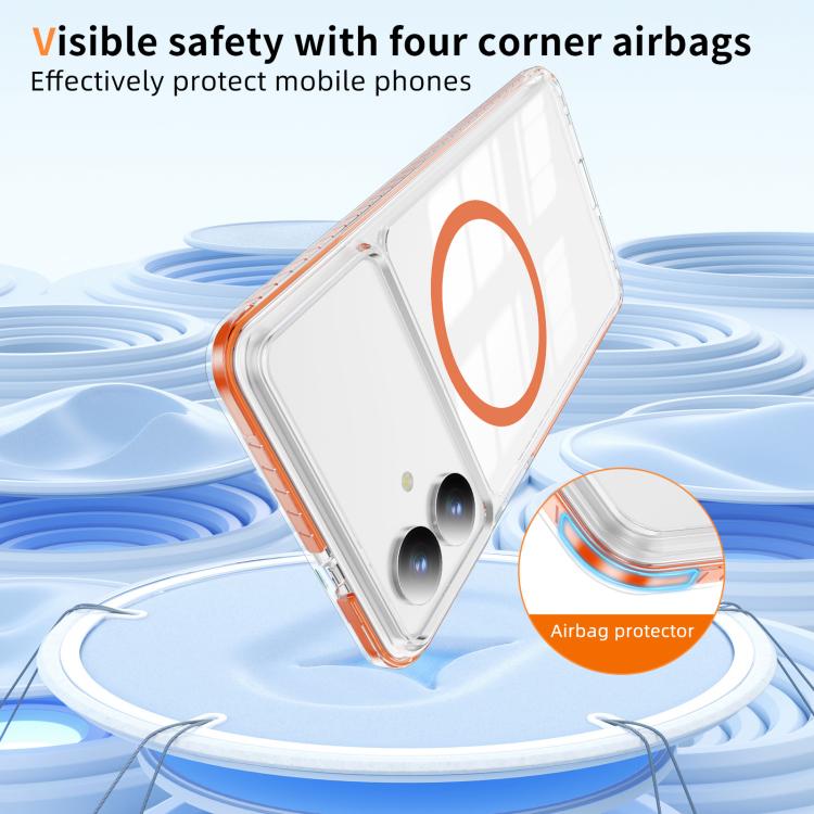 For Samsung Galaxy S26 Edge 5G Crystal Shield Clear Magnetic Acrylic Hybrid TPU Phone Case