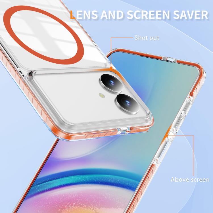 For Samsung Galaxy S26 Edge 5G Crystal Shield Clear Magnetic Acrylic Hybrid TPU Phone Case