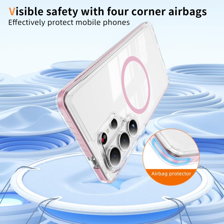 For Samsung Galaxy S26 Ultra 5G Crystal Shield Clear Magnetic Acrylic Hybrid TPU Phone Case