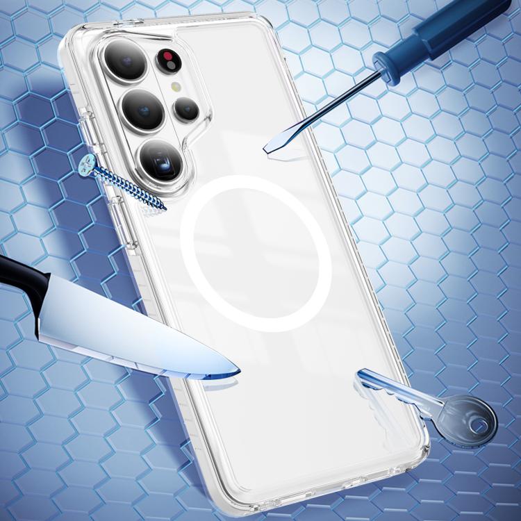 For Samsung Galaxy S26 Ultra 5G Crystal Shield Clear Magnetic Acrylic Hybrid TPU Phone Case