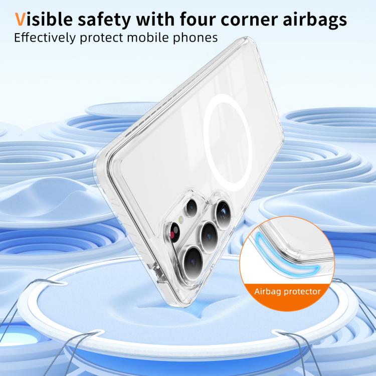 For Samsung Galaxy S26 Ultra 5G Crystal Shield Clear Magnetic Acrylic Hybrid TPU Phone Case