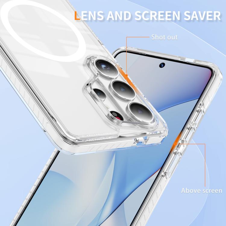 For Samsung Galaxy S26 Ultra 5G Crystal Shield Clear Magnetic Acrylic Hybrid TPU Phone Case
