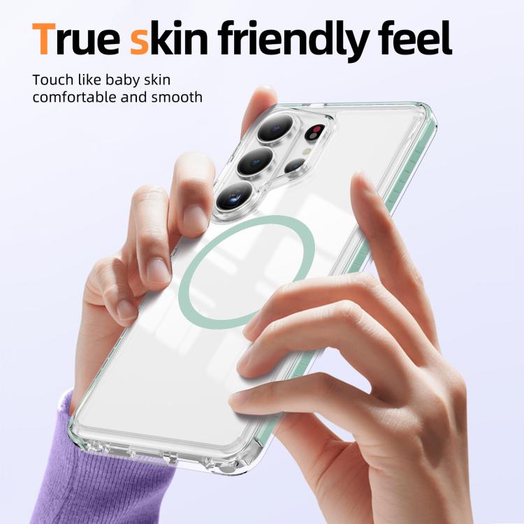 For Samsung Galaxy S26 Ultra 5G Crystal Shield Clear Magnetic Acrylic Hybrid TPU Phone Case