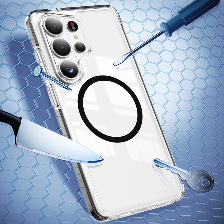 For Samsung Galaxy S26 Ultra 5G Crystal Shield Clear Magnetic Acrylic Hybrid TPU Phone Case