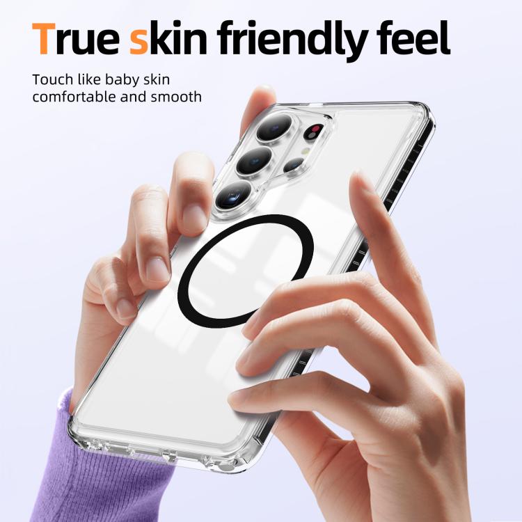For Samsung Galaxy S26 Ultra 5G Crystal Shield Clear Magnetic Acrylic Hybrid TPU Phone Case