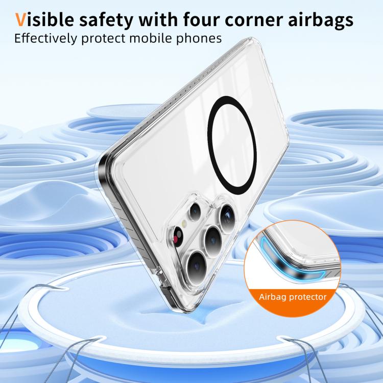 For Samsung Galaxy S26 Ultra 5G Crystal Shield Clear Magnetic Acrylic Hybrid TPU Phone Case