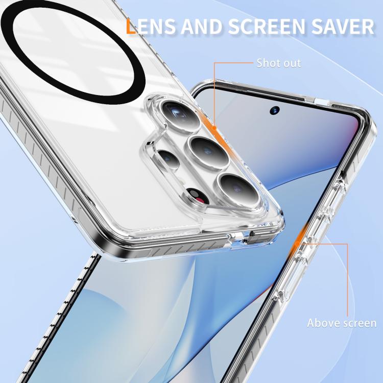 For Samsung Galaxy S26 Ultra 5G Crystal Shield Clear Magnetic Acrylic Hybrid TPU Phone Case