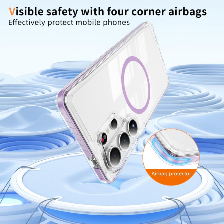 For Samsung Galaxy S26 Ultra 5G Crystal Shield Clear Magnetic Acrylic Hybrid TPU Phone Case