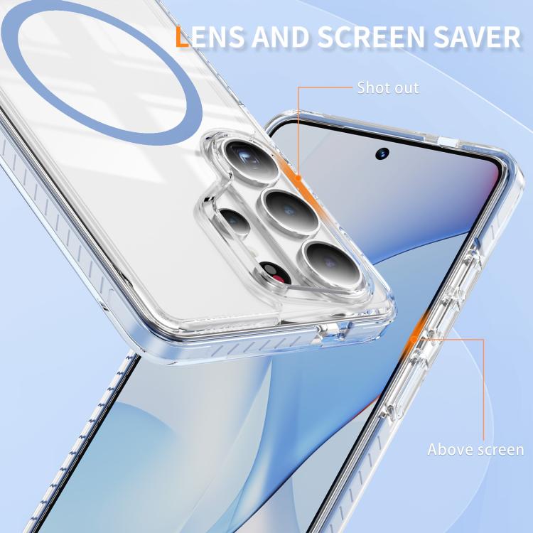 For Samsung Galaxy S26 Ultra 5G Crystal Shield Clear Magnetic Acrylic Hybrid TPU Phone Case
