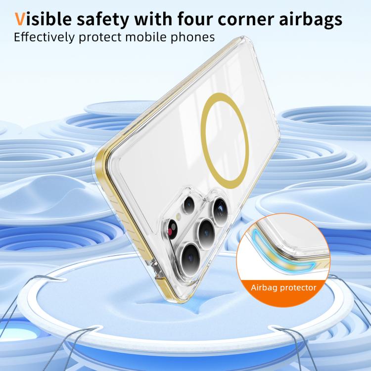 For Samsung Galaxy S26 Ultra 5G Crystal Shield Clear Magnetic Acrylic Hybrid TPU Phone Case