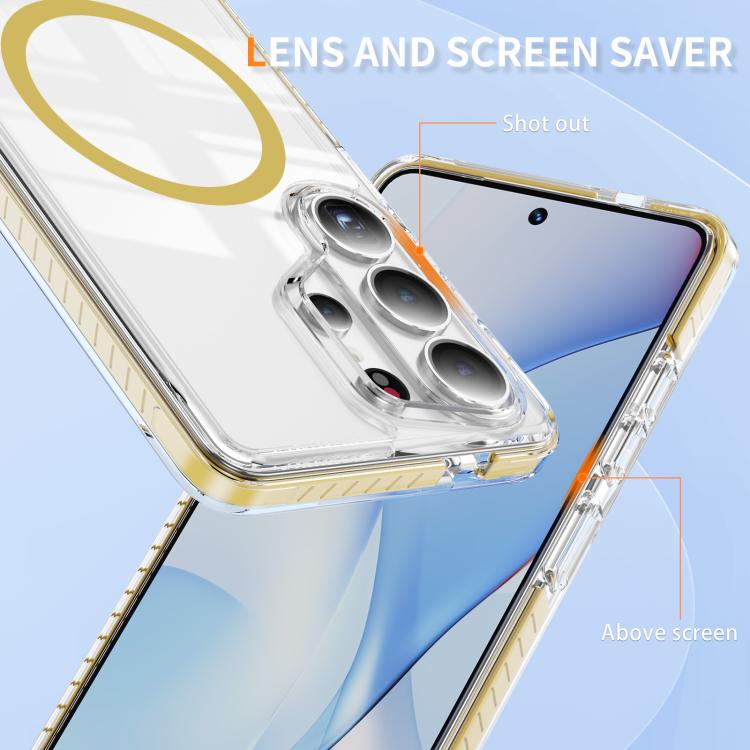 For Samsung Galaxy S26 Ultra 5G Crystal Shield Clear Magnetic Acrylic Hybrid TPU Phone Case