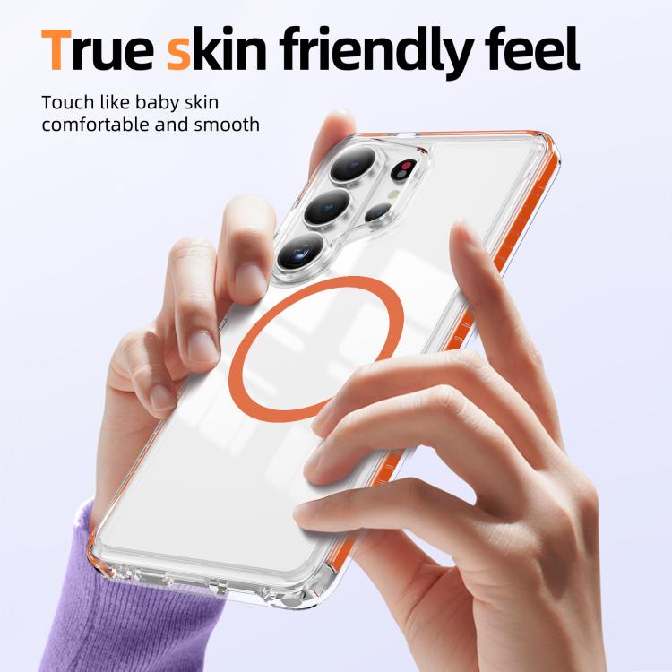 For Samsung Galaxy S26 Ultra 5G Crystal Shield Clear Magnetic Acrylic Hybrid TPU Phone Case