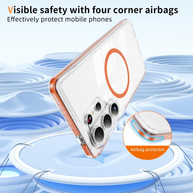For Samsung Galaxy S26 Ultra 5G Crystal Shield Clear Magnetic Acrylic Hybrid TPU Phone Case