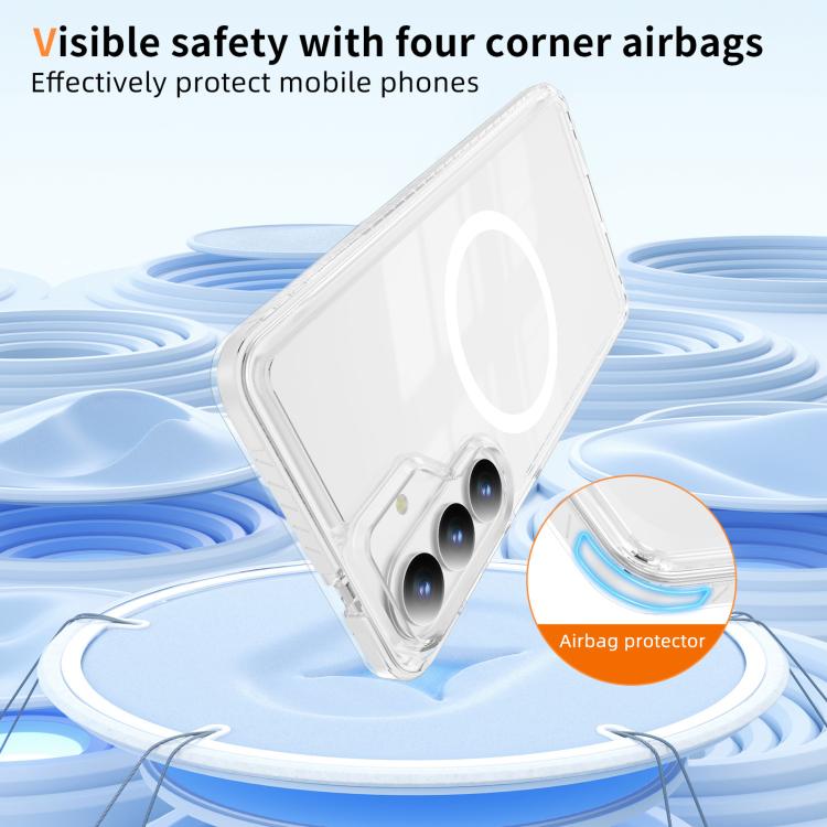 For Samsung Galaxy S25+ / S24+ 5G Crystal Shield Clear Magnetic Acrylic Hybrid TPU Phone Case