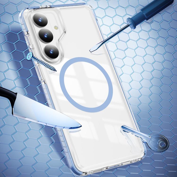 For Samsung Galaxy S25+ / S24+ 5G Crystal Shield Clear Magnetic Acrylic Hybrid TPU Phone Case