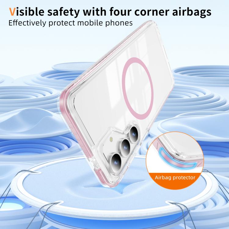 For Samsung Galaxy S25 FE 5G Crystal Shield Clear Magnetic Acrylic Hybrid TPU Phone Case