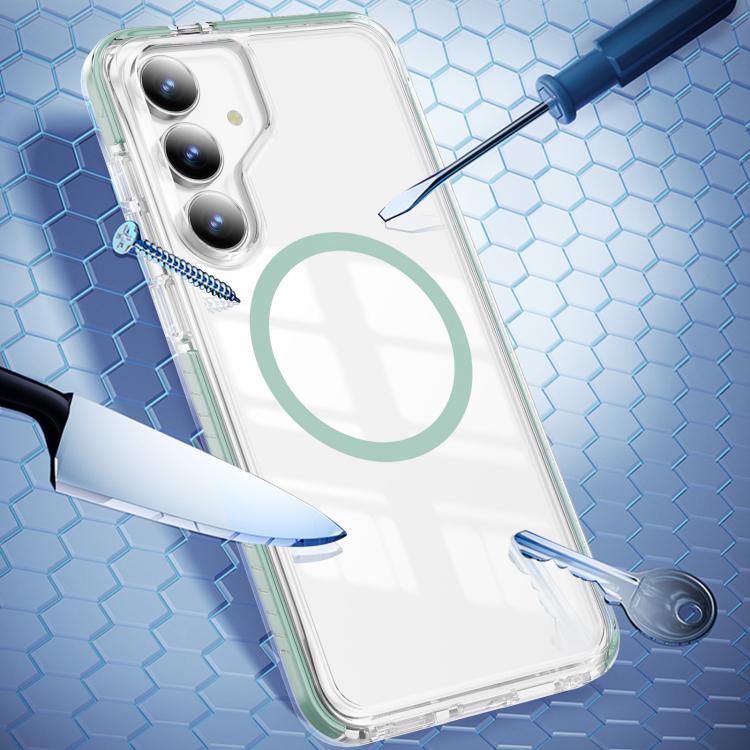 For Samsung Galaxy S25 FE 5G Crystal Shield Clear Magnetic Acrylic Hybrid TPU Phone Case