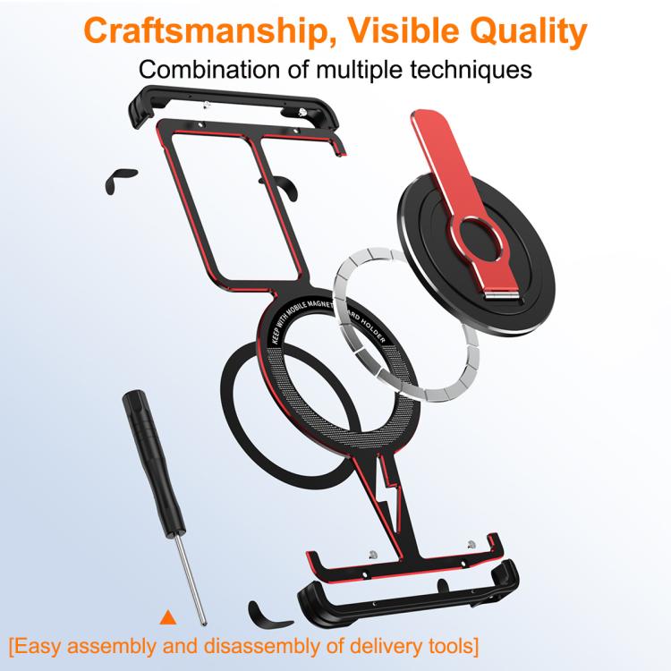 For Samsung Galaxy S25 Ultra 5G Hollow Borderless Magnetic MagSafe Aluminum Alloy Phone Case