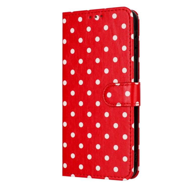 For iPhone 17 Pro Max Small Dots Pattern Vegan Leather Phone Case