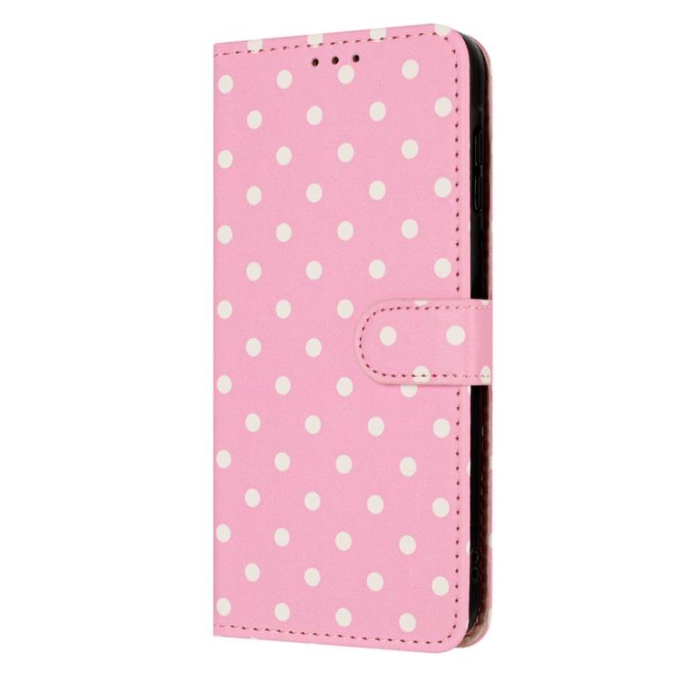 For iPhone 17 Pro Max Small Dots Pattern Vegan Leather Phone Case