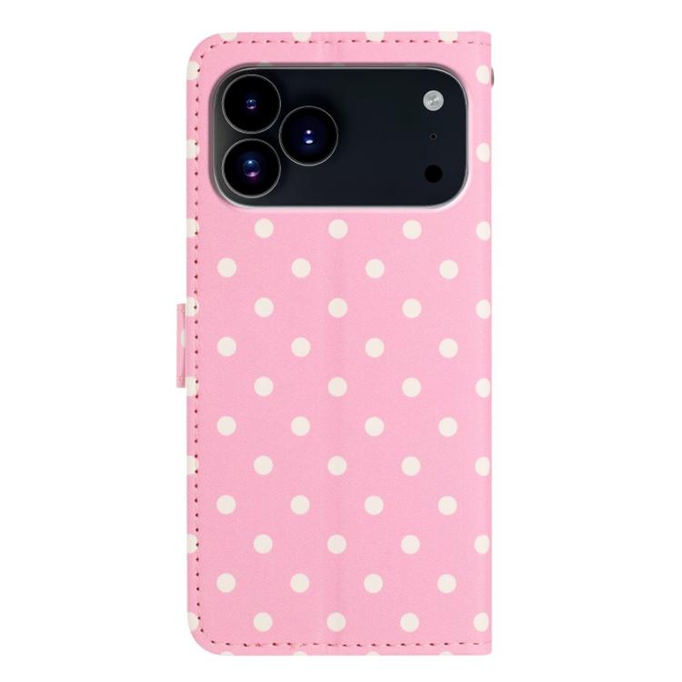 For iPhone 17 Pro Max Small Dots Pattern Vegan Leather Phone Case
