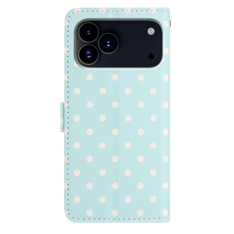 For iPhone 17 Pro Small Dots Pattern Vegan Leather Phone Case