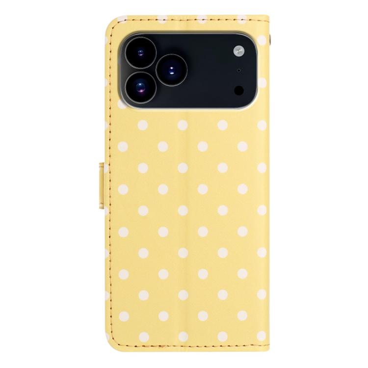 For iPhone 17 Pro Small Dots Pattern Vegan Leather Phone Case
