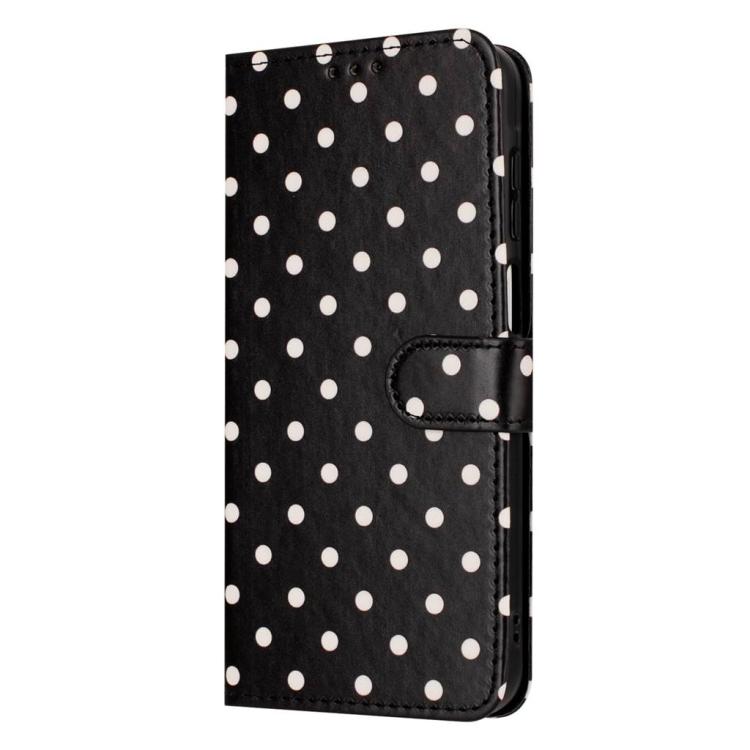 For iPhone 17 Pro Small Dots Pattern Vegan Leather Phone Case