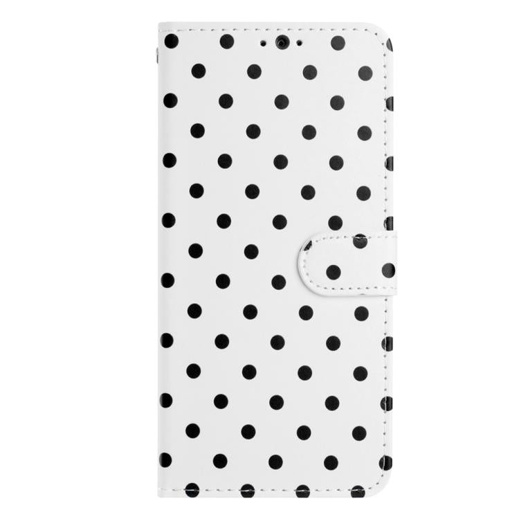 For iPhone 16 Small Dots Pattern Vegan Leather Phone Case