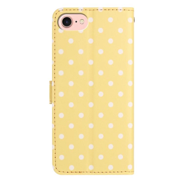For iPhone SE 2022 / SE 2020 / 7 / 8 Small Dots Pattern Vegan Leather Phone Case