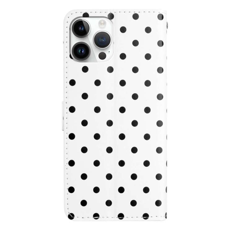 For iPhone 13 Pro Small Dots Pattern Vegan Leather Phone Case