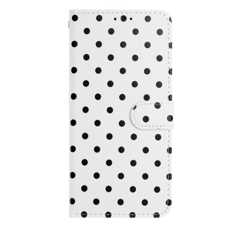 For iPhone 12 Pro Max Small Dots Pattern Vegan Leather Phone Case