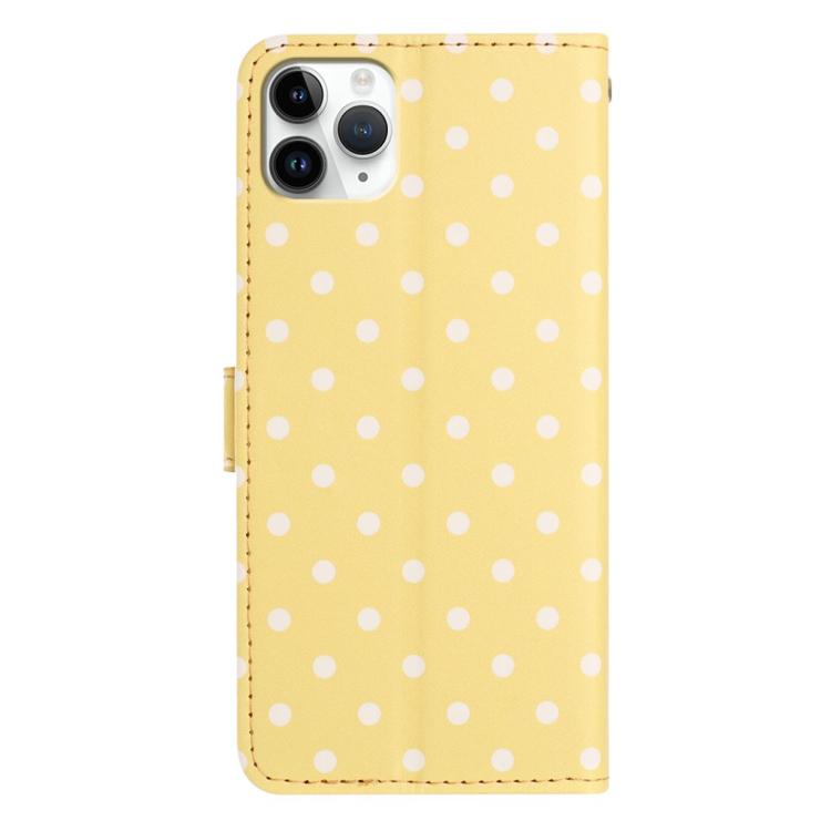 For iPhone 11 Pro Max Small Dots Pattern Vegan Leather Phone Case