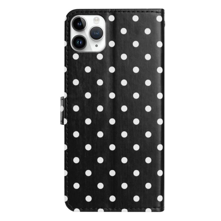 For iPhone 11 Pro Max Small Dots Pattern Vegan Leather Phone Case