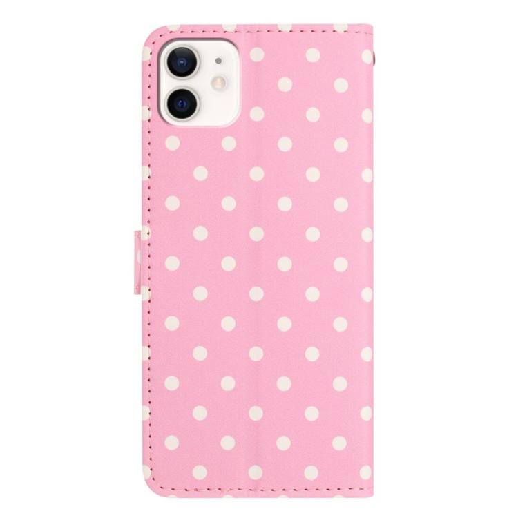 For iPhone 11 Small Dots Pattern Vegan Leather Phone Case